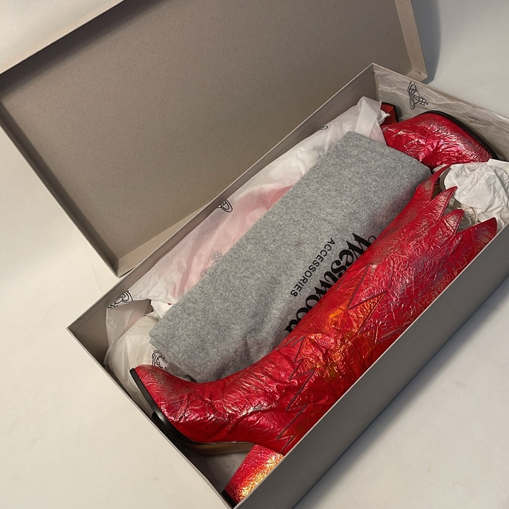 Vivienne Westwood BRAND NEW HELL FIRE BOOTS NWT IT 37 AW17